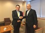 Ambassador H.E. Nidal Yehya (left) with Parliamentary Vice-Minister for Foreign Affairs of Japan H.E. Mr Manabu Horii During their Official Meeting 1